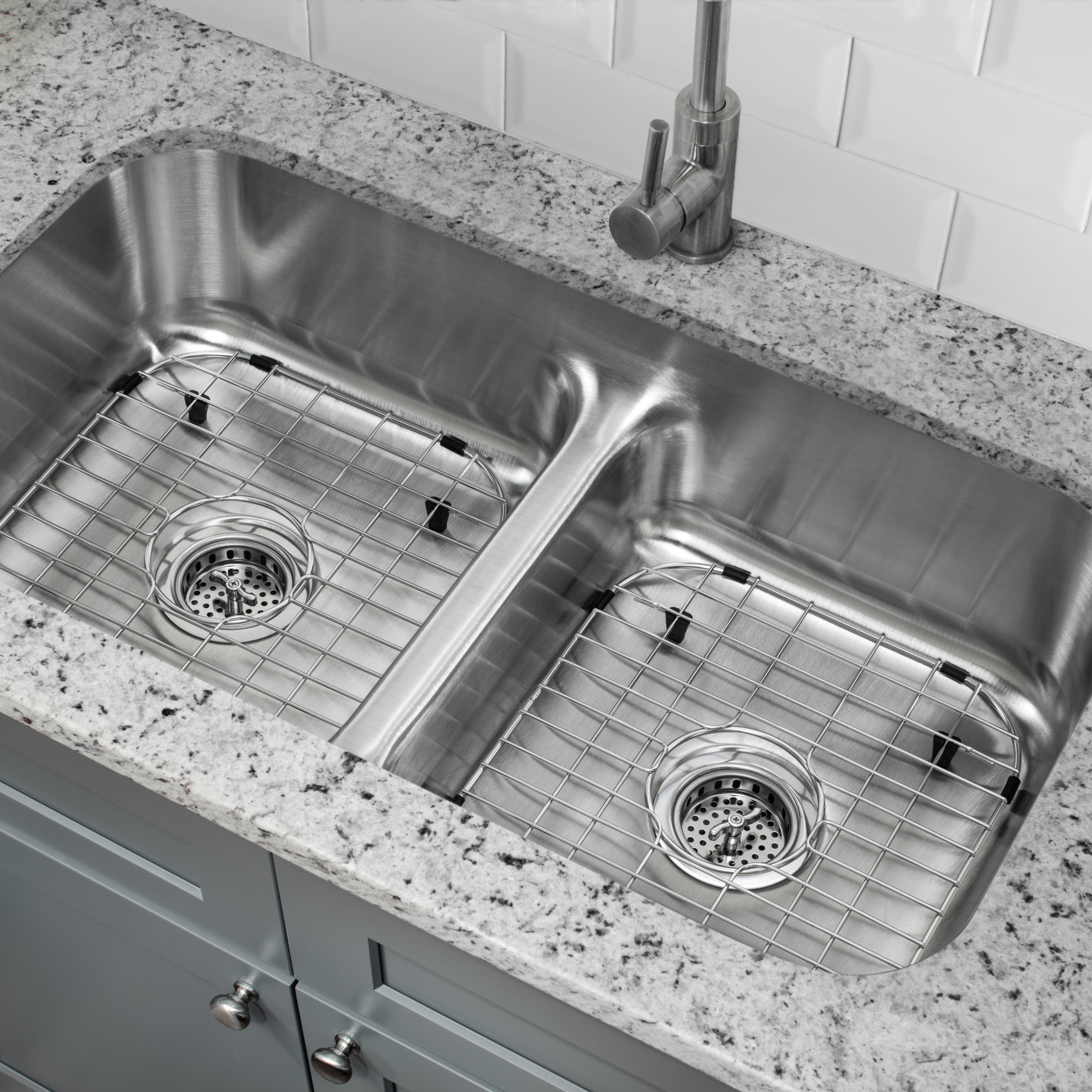 Cahaba 34 L X 18 W Double Basin Undermount With Low Divider And Double Basin Undermount