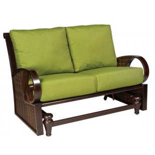 Wicker Loveseat Glider Wayfair North S Loveseat Glider Bench With Cushions