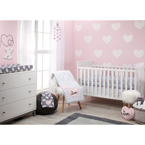 Hugs and Kisses Infant 5 Piece Crib Bedding Set