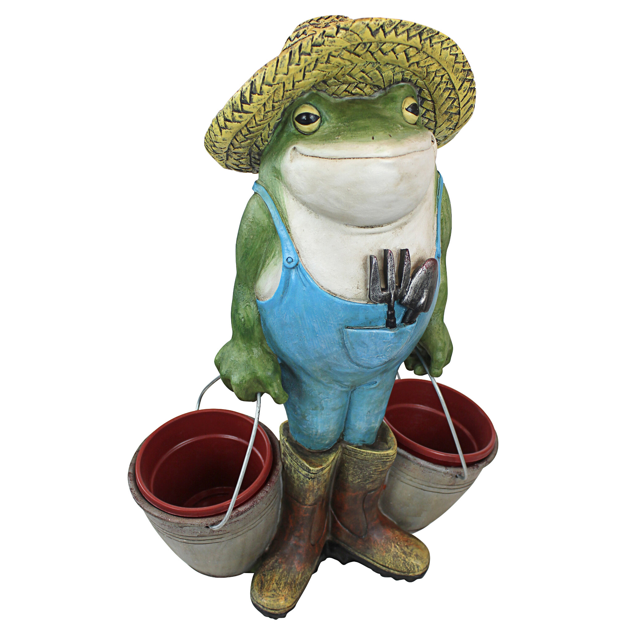 Design Toscano Buckets the Garden Frog Statue & Reviews | Wayfair