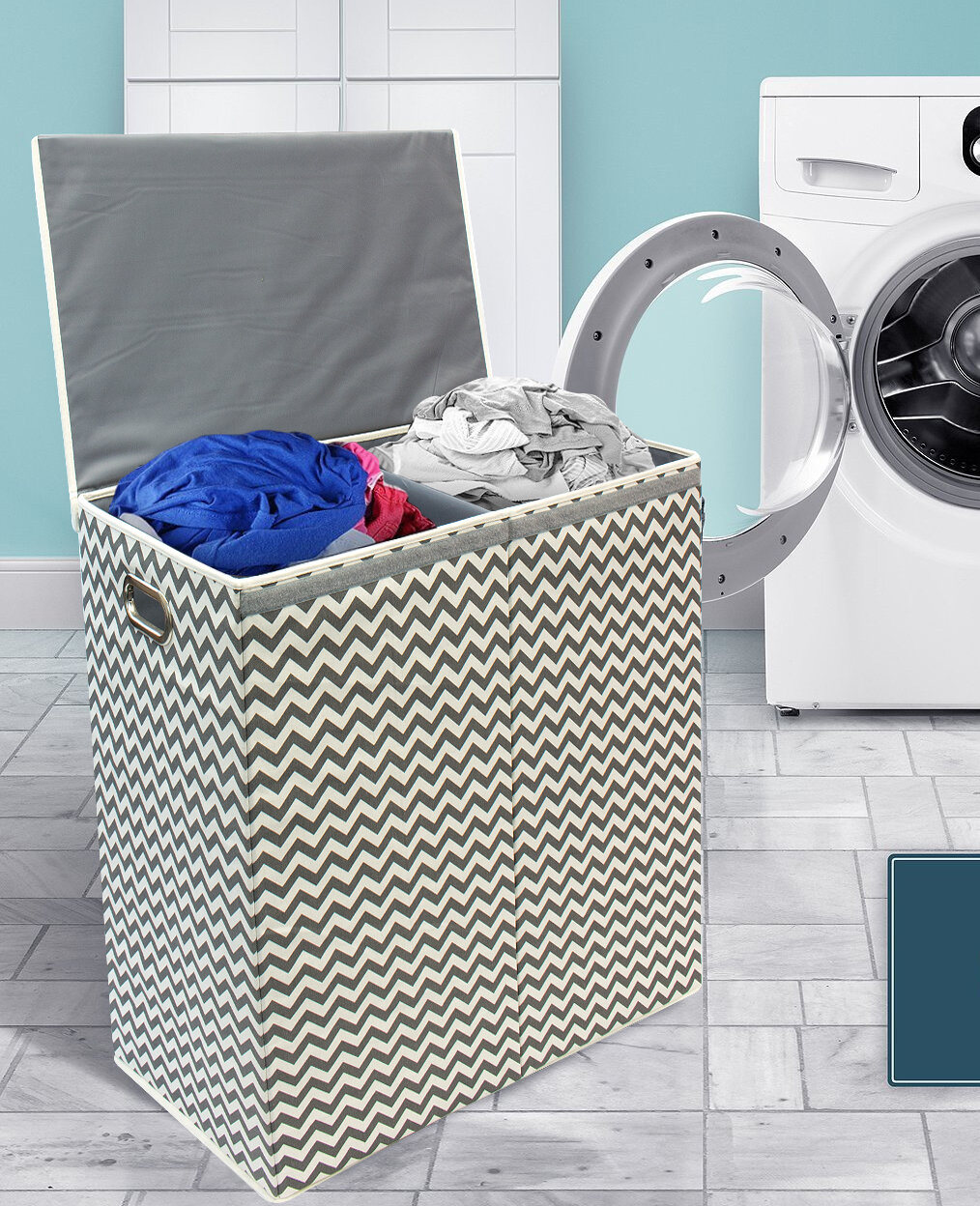 laundry sorter hamper with lid