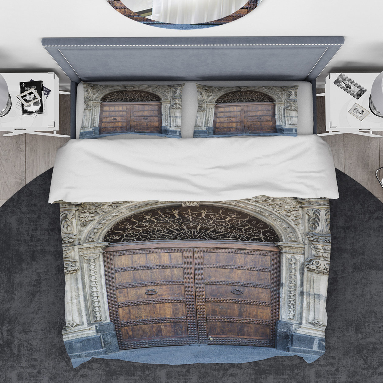 East Urban Home Designart Old Door In Catania Italy Duvet Cover Set Wayfair