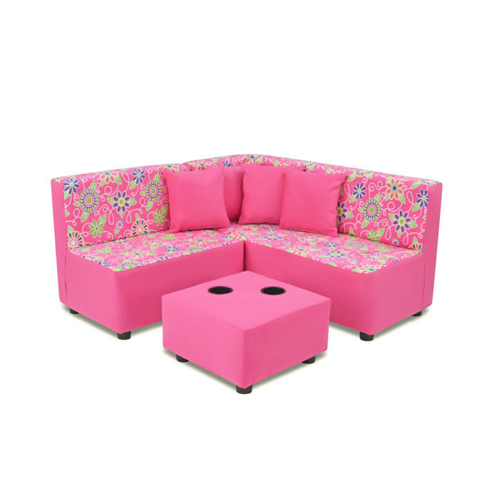 Neilsen Kids Microfiber Sofa Ottoman With Cup Holder Neilsen Kids Microfiber Sofa Ottoman With Cup Holder