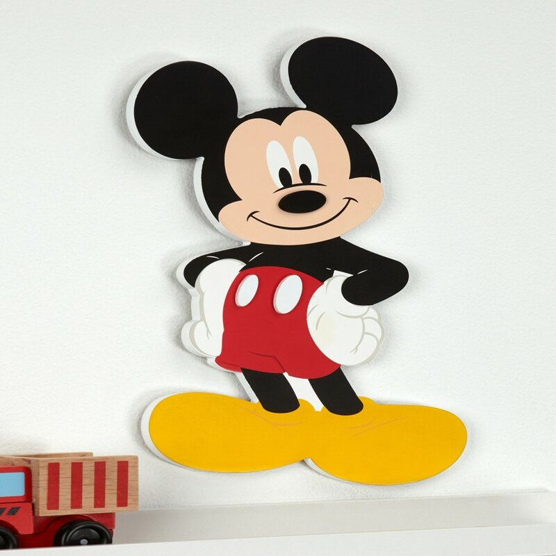My Pal Shaped Wall Decor Red Disney Mickey Mouse Yellow Navy White