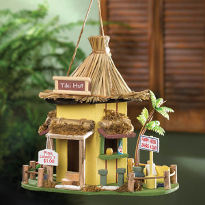 Tiki Hut 10 in x 10 in x 9 in Birdhouse