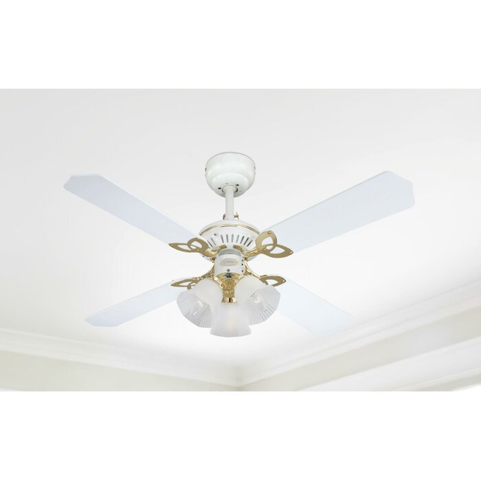 Marlow Home Co 105cm Gemmenne Trio 4 Blade Ceiling Fan Reviews