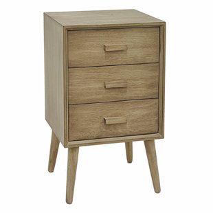 Baldwin Wood 3 Drawer End Table With Storage by George Oliver Best Choices