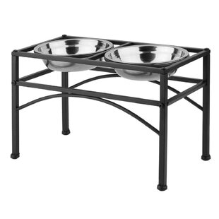 large dog dish stand