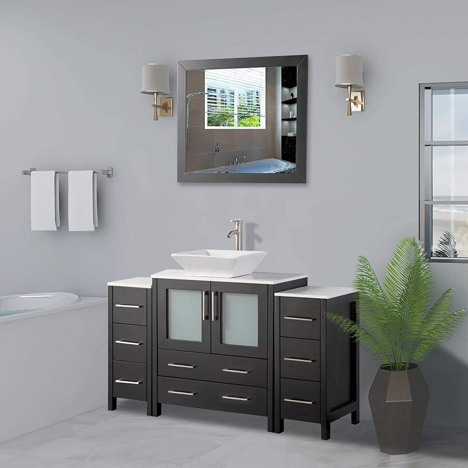 Brayden Studio Megara 48 Single Bathroom Vanity Set With Mirror Reviews Wayfair