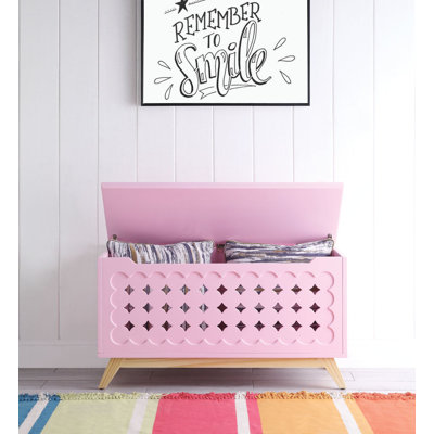 Burbank Wooden Lift Top Storage Bench Zoomie Kids