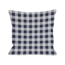 gingham throw pillows