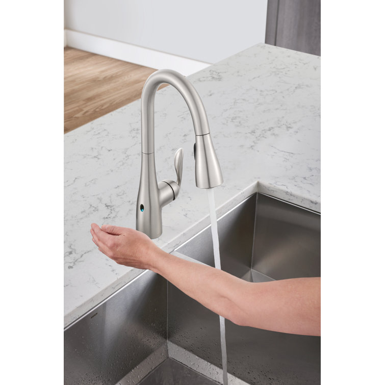 Arbor Pull Down Touchless Single Handle Kitchen Faucet with MotionSense and  Power Clean  Technologies