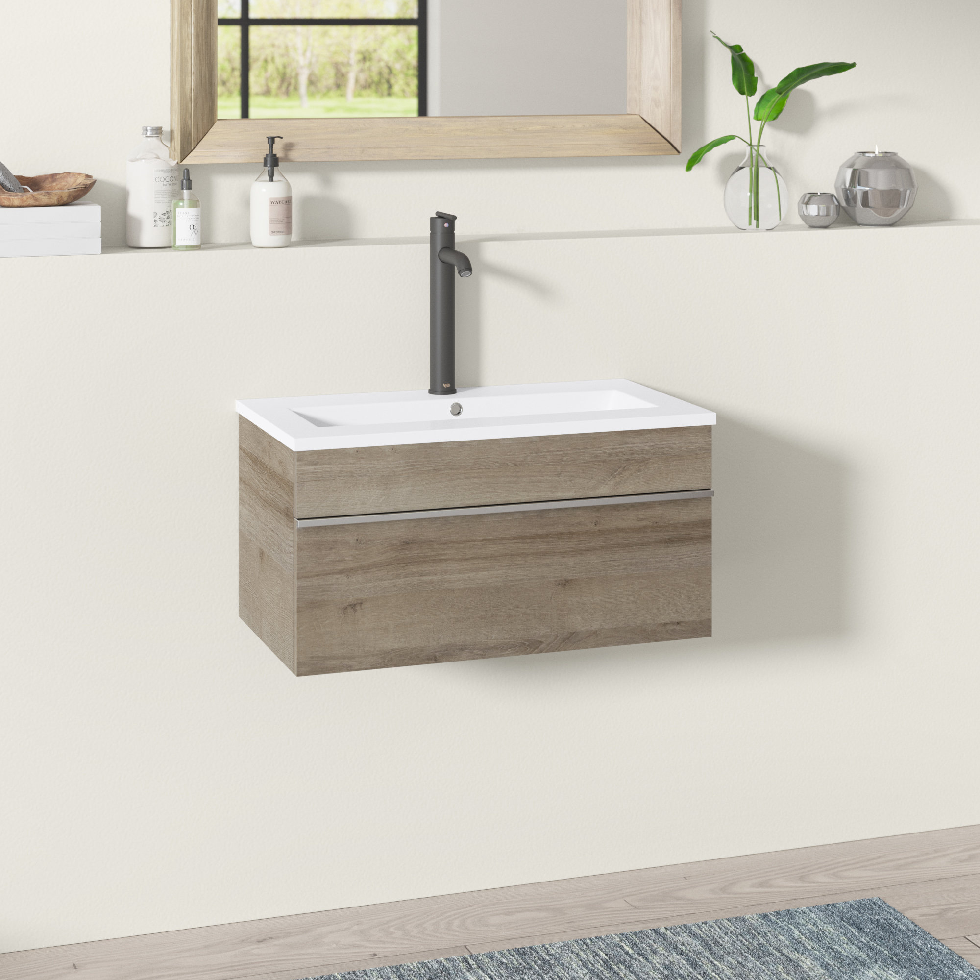 Greyleigh™ Maghull 30" WallMounted Single Bathroom Vanity Set & Reviews Wayfair