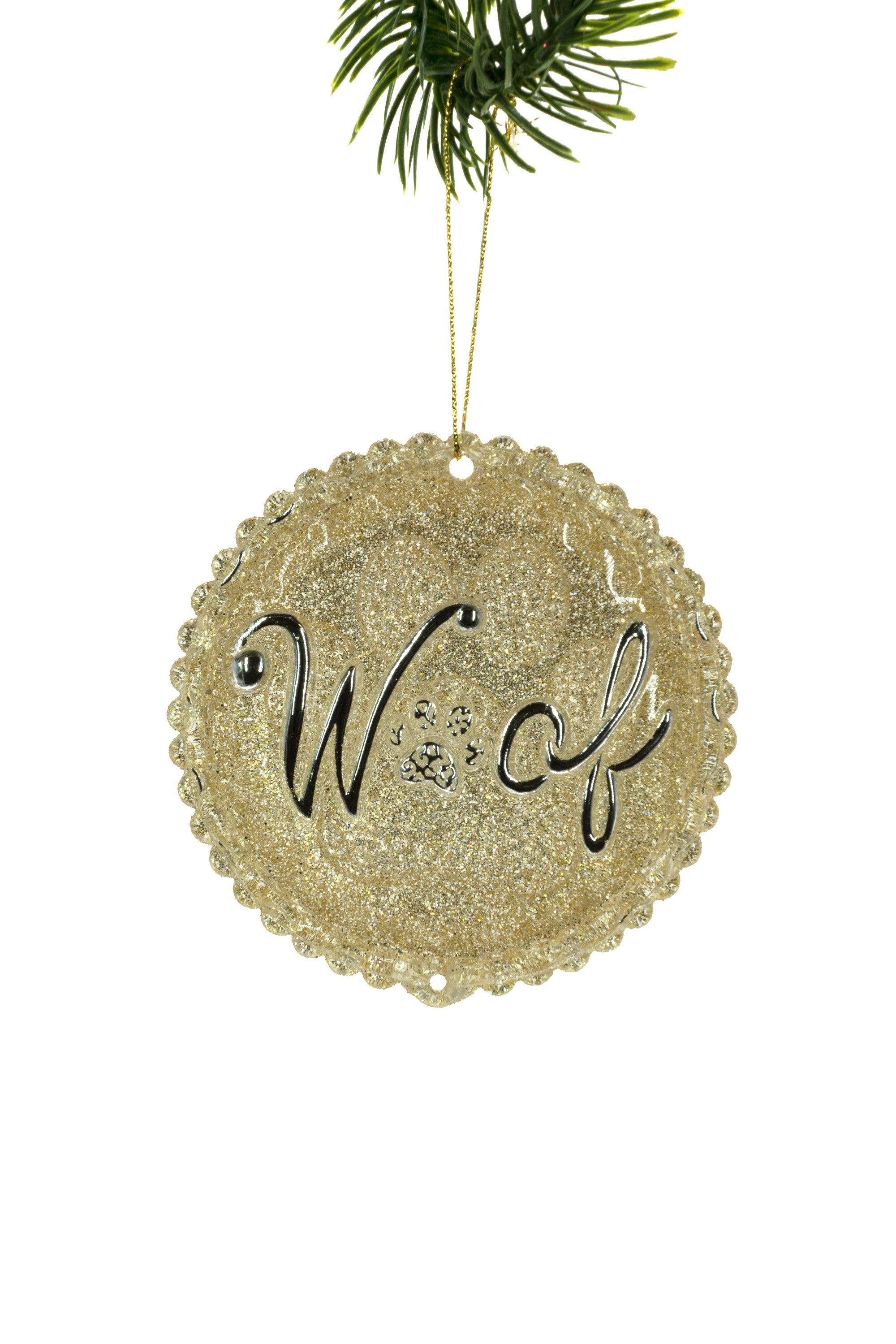 Starlight Collection Gold Flat Ball Ornament (Pack Of 6) Wayfair