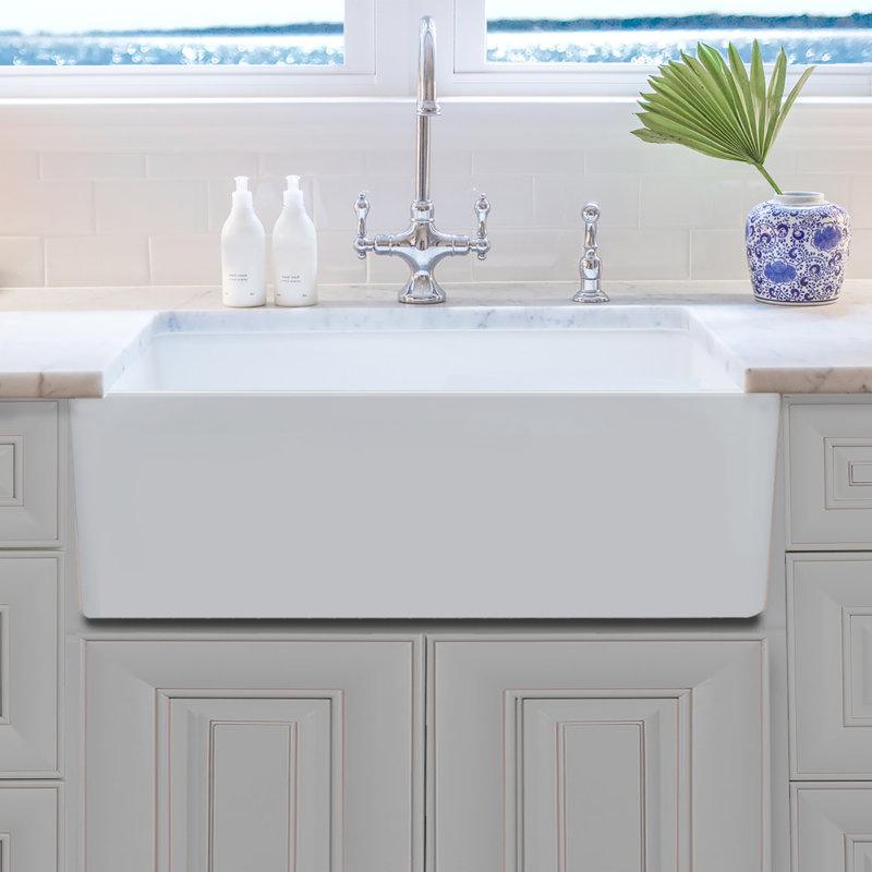 Nantucket Sinks 33" L x 20" W Farmhouse Kitchen Sink with ...