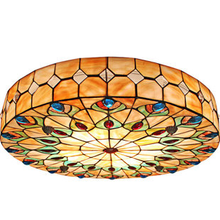 Stained glass ceiling light Clearance