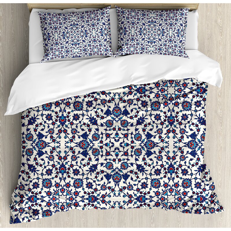 Ambesonne Arabesque Moroccan Floral Pattern With Victorian Rococo