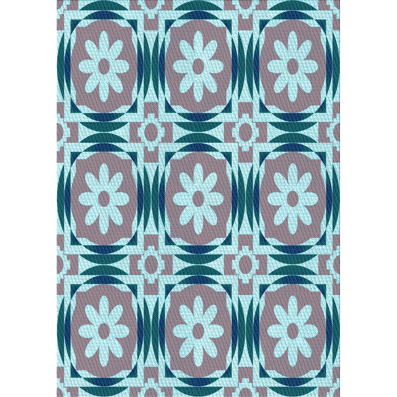 East Urban Home Floral Wool Light Blue Brown Green Area Rug Wayfair