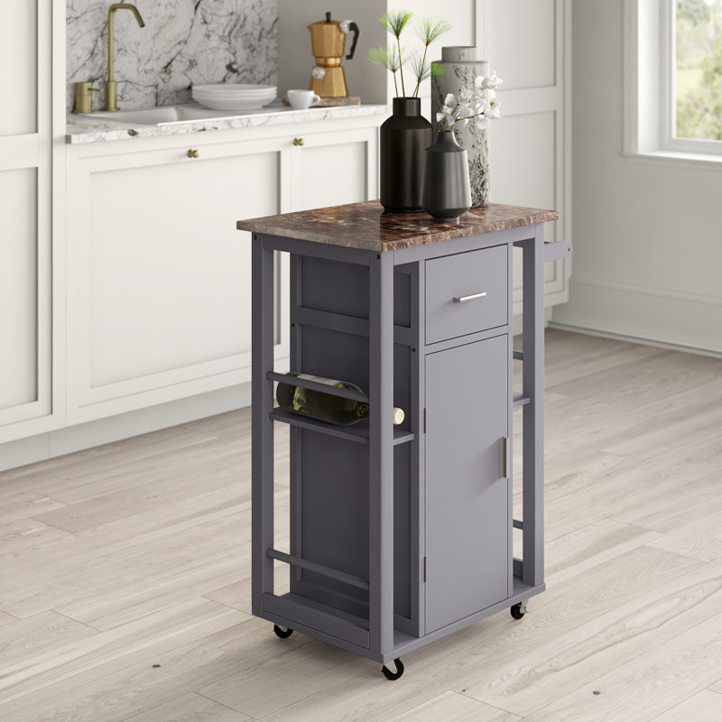 Mercury Row Mcewen Kitchen Cart Wayfair Ca Mercury Row Mcewen Kitchen Cart
