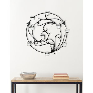 Wrought Iron Tealight Wall Decor