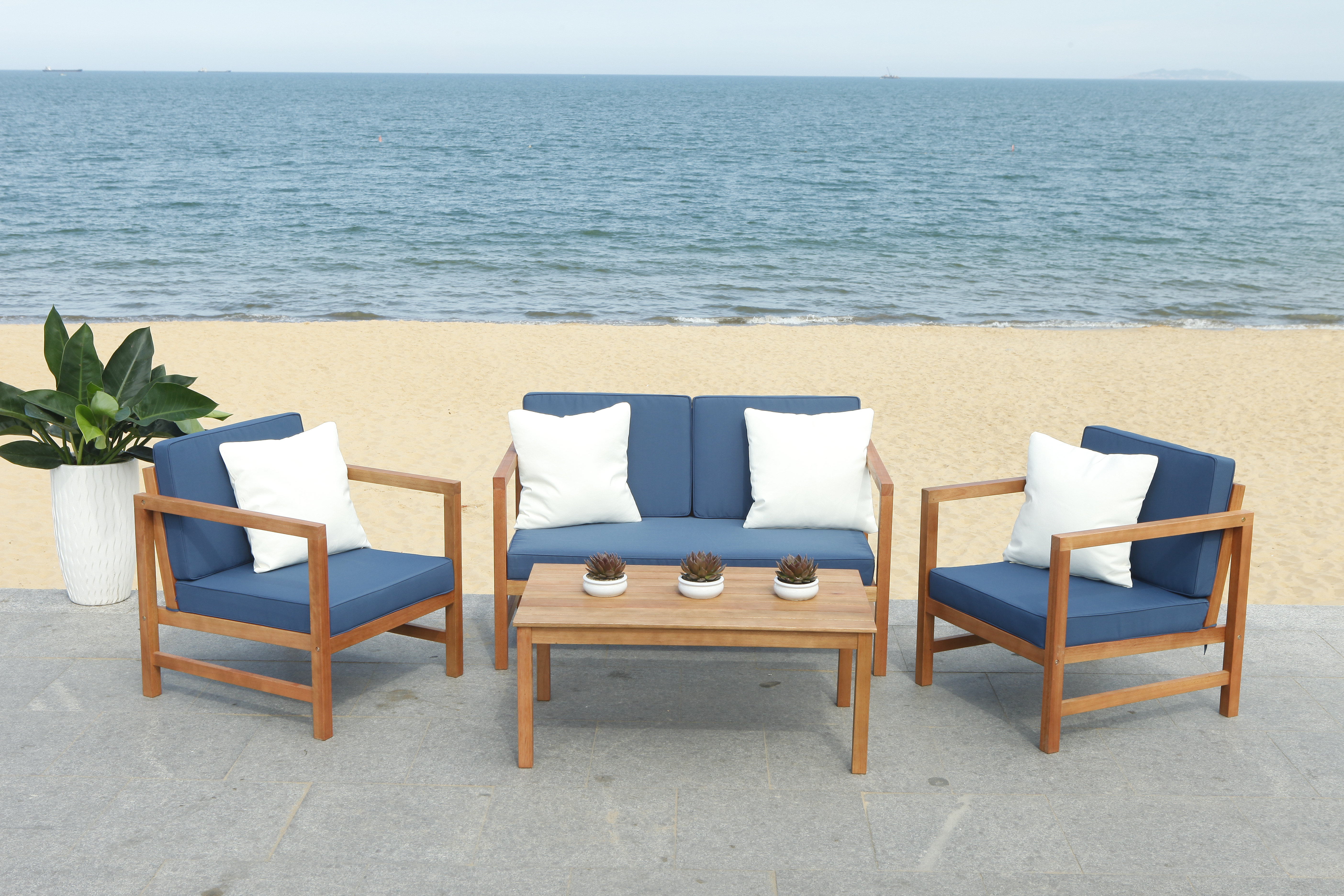 Crocett 4 Piece Sofa Seating Group With Cushions Reviews Joss Main