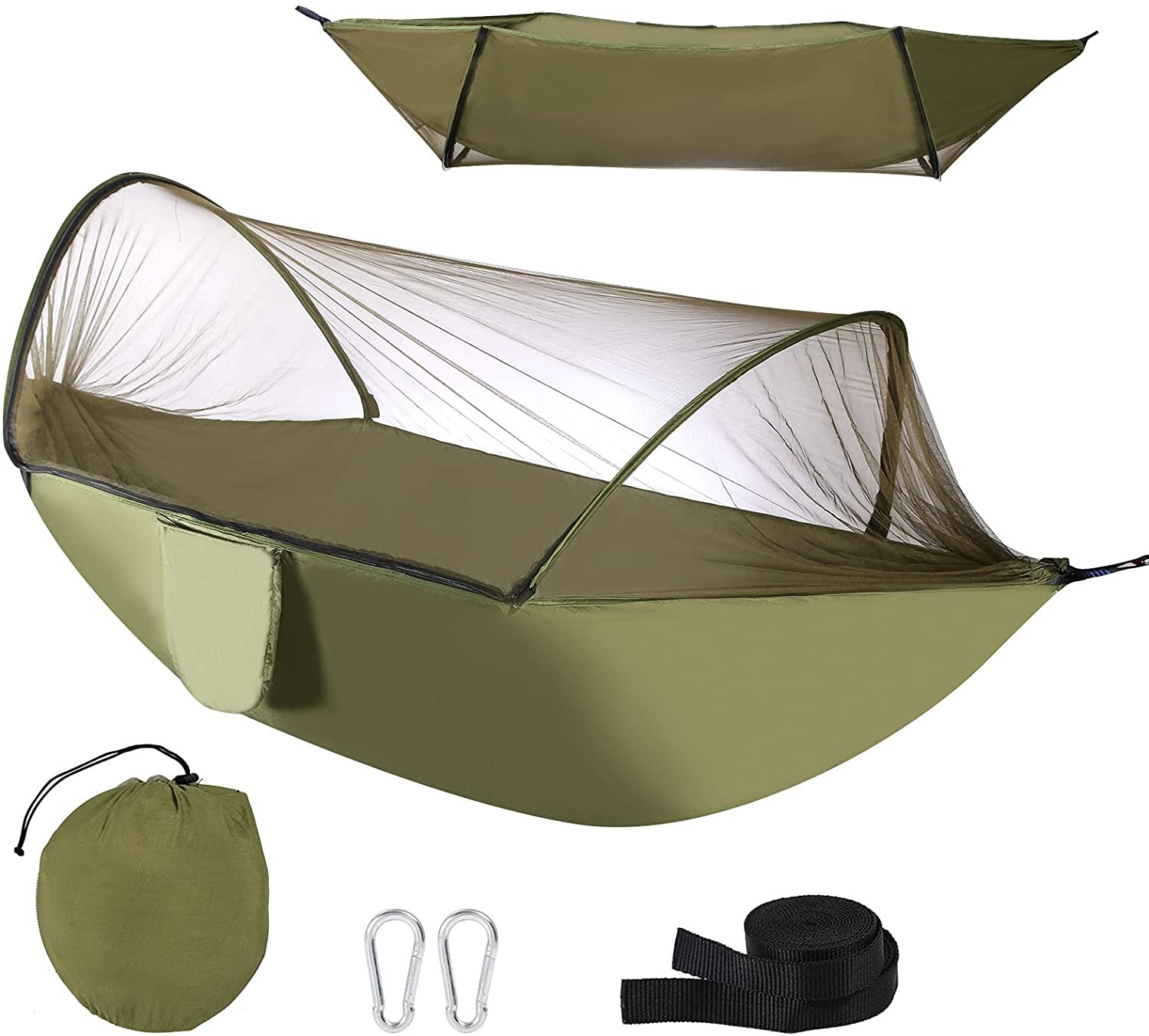Tree Straps Backpacking Rain Fly Complete Package with Mosquito Bug Net and Travel Great for Hiking Oak Creek Camping Hammock and Accessories Weighs Only 4 Pounds. 