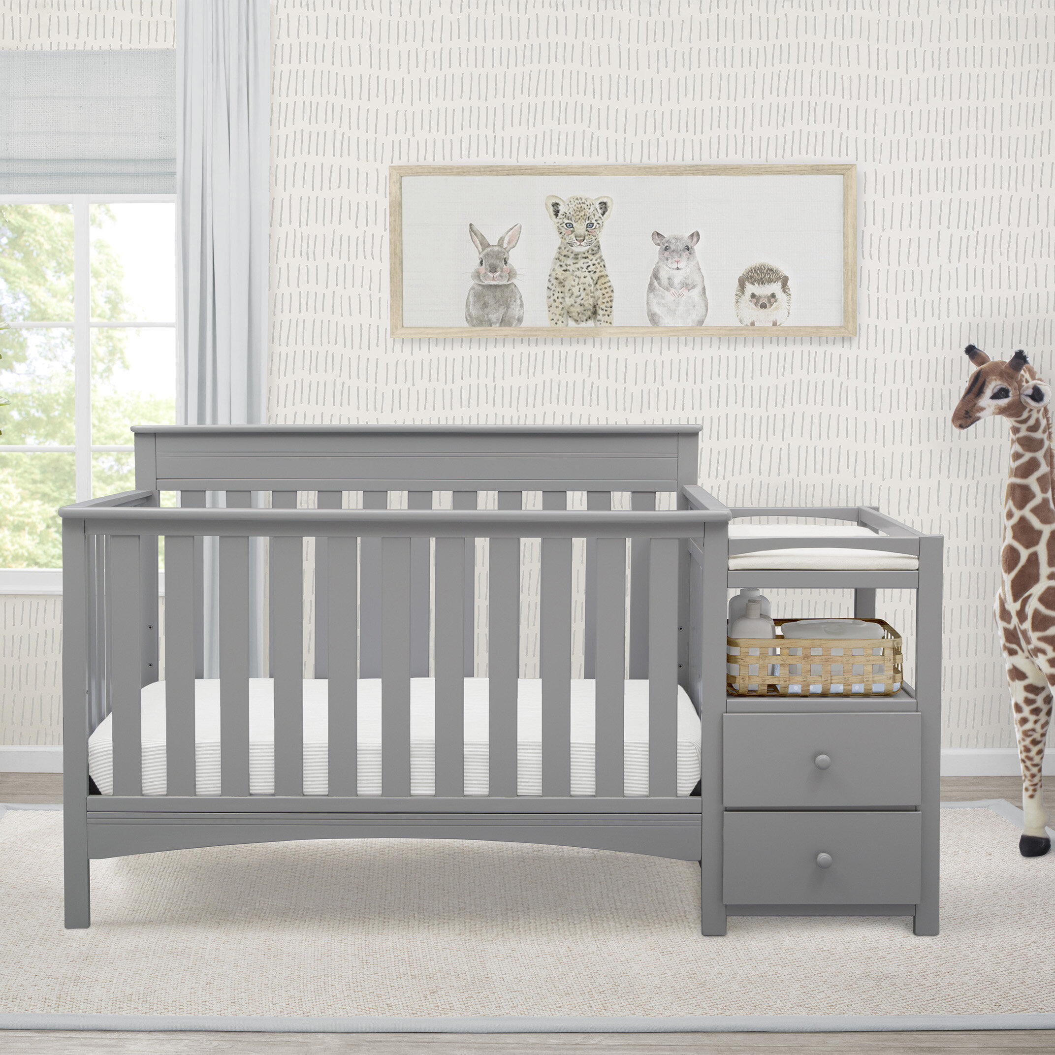 delta 3 in 1 crib with changing table