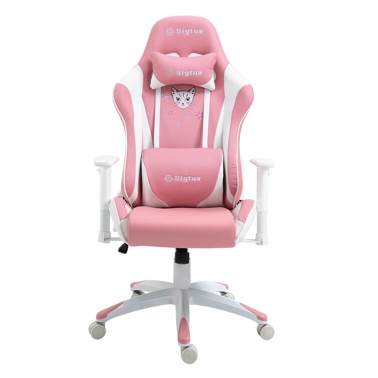 44 Office S racer gaming chair pink for desktop background