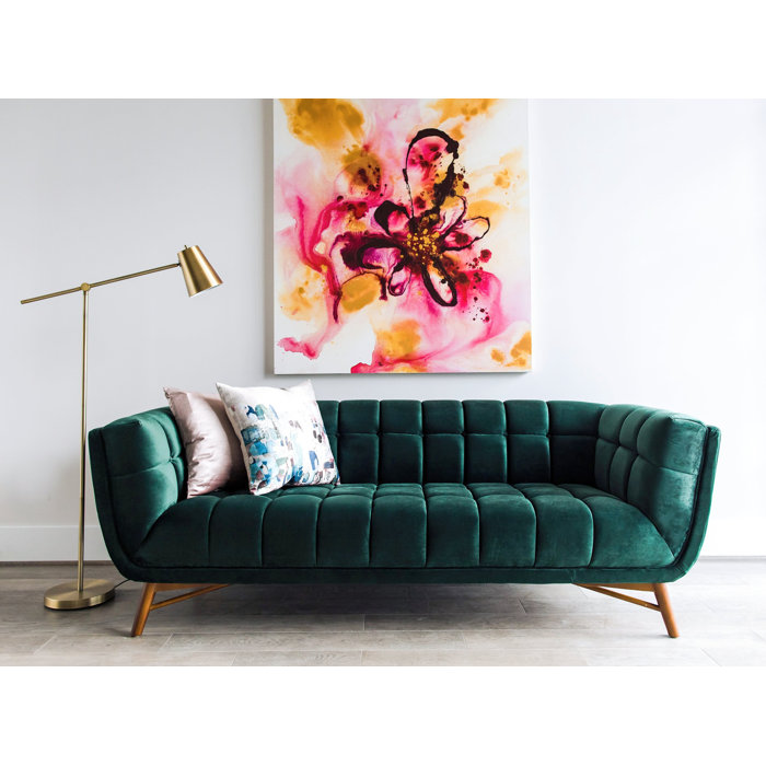 Everly Quinn Clarisse Mid Century Modern Chesterfield Sofa Wayfair Ca Clarisse Mid Century Modern Chesterfield Sofa