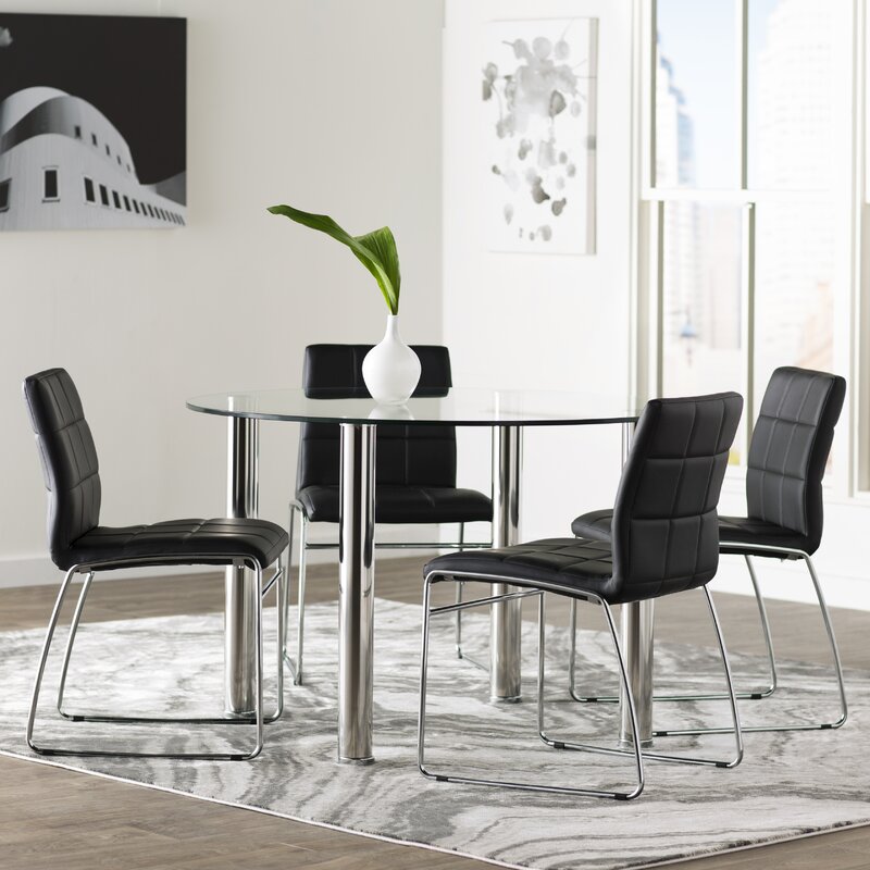 Wade Logan Rockaway 5 Piece Dining Set & Reviews | Wayfair