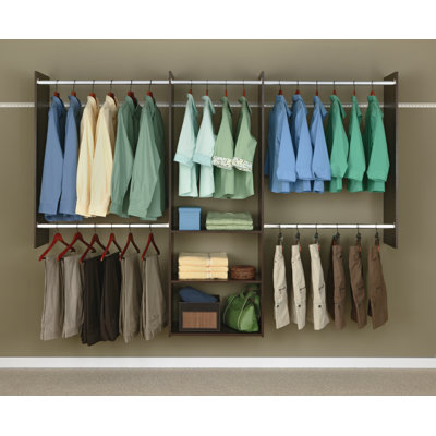 48 96w Deluxe Closet System Easy Track Finish Truffle