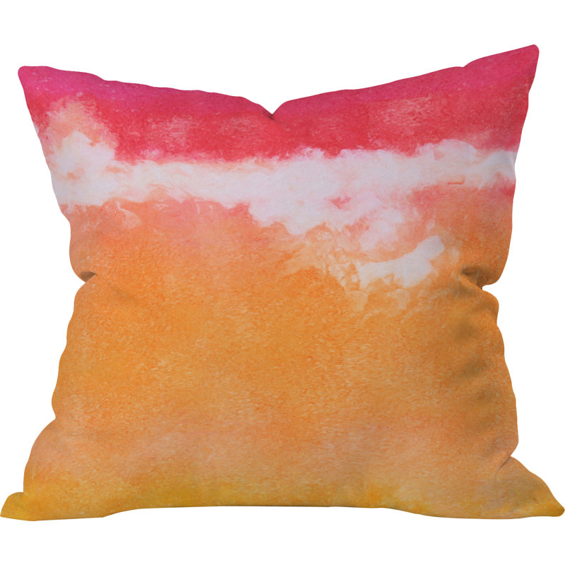 East Urban Home Tangerine Tie Dye Throw Pillow Wayfair