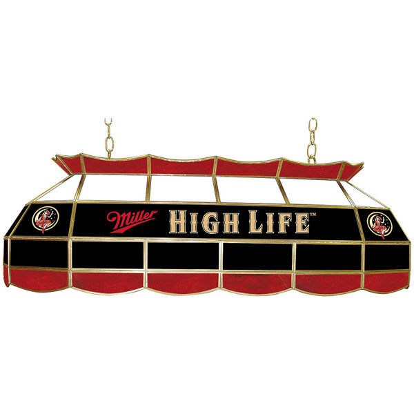 miller lite pool table light plastic