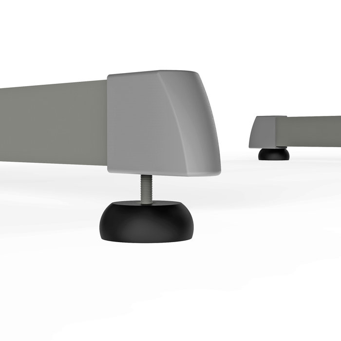 Symple Stuff Quattra Office Desk White Grey By Linea Italia Inc
