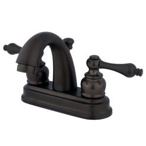 Restoration Double Handle Centerset Bathroom Sink Faucet with ABS Pop-Up Drain