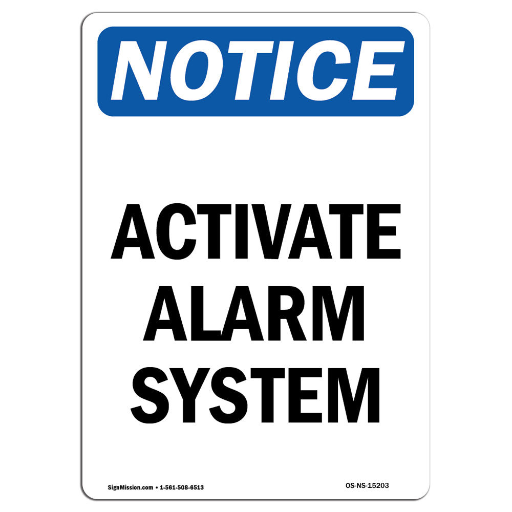 SignMission Activate Alarm System Sign Wayfair