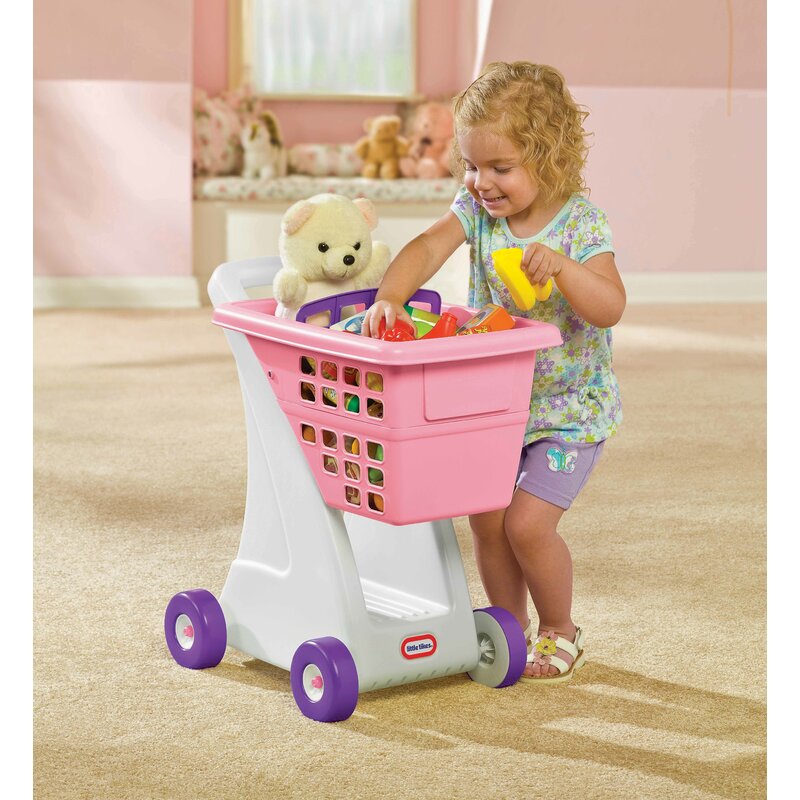 pink toy shopping cart