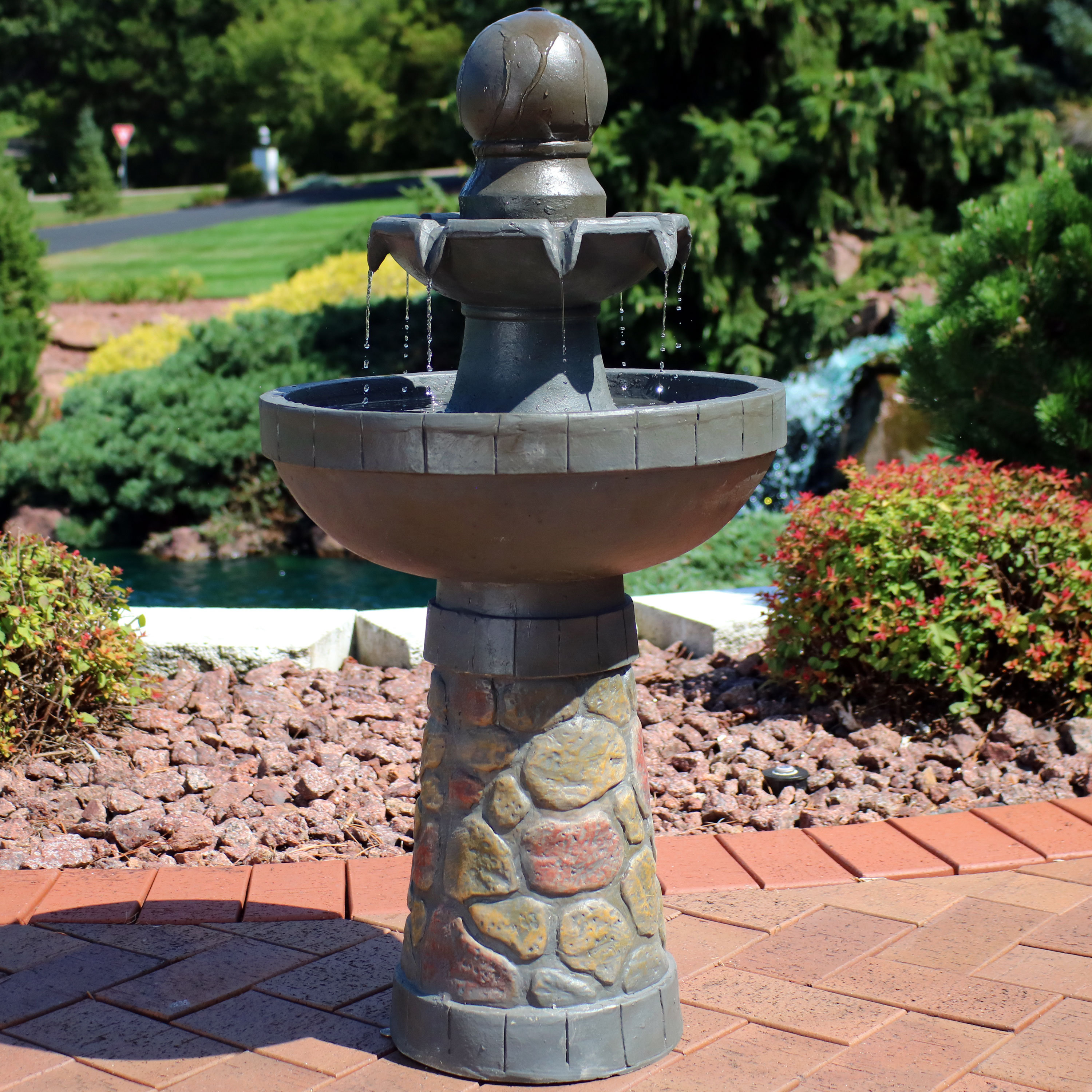 Resin Outdoor Water Fountain With Light Resin Outdoor Water Fountain With Light