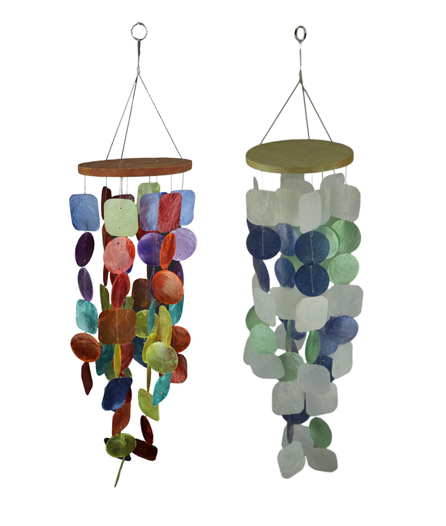 NEW Capiz Chime Wind Chimes Gorgeous Ocean Color Garden Shells FREE SHIP 