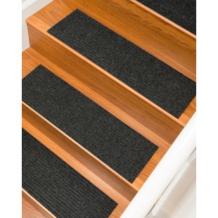 Stair Tread Rugs You Ll Love Wayfair Bayless Charcoal Stair Tread Set Of 13