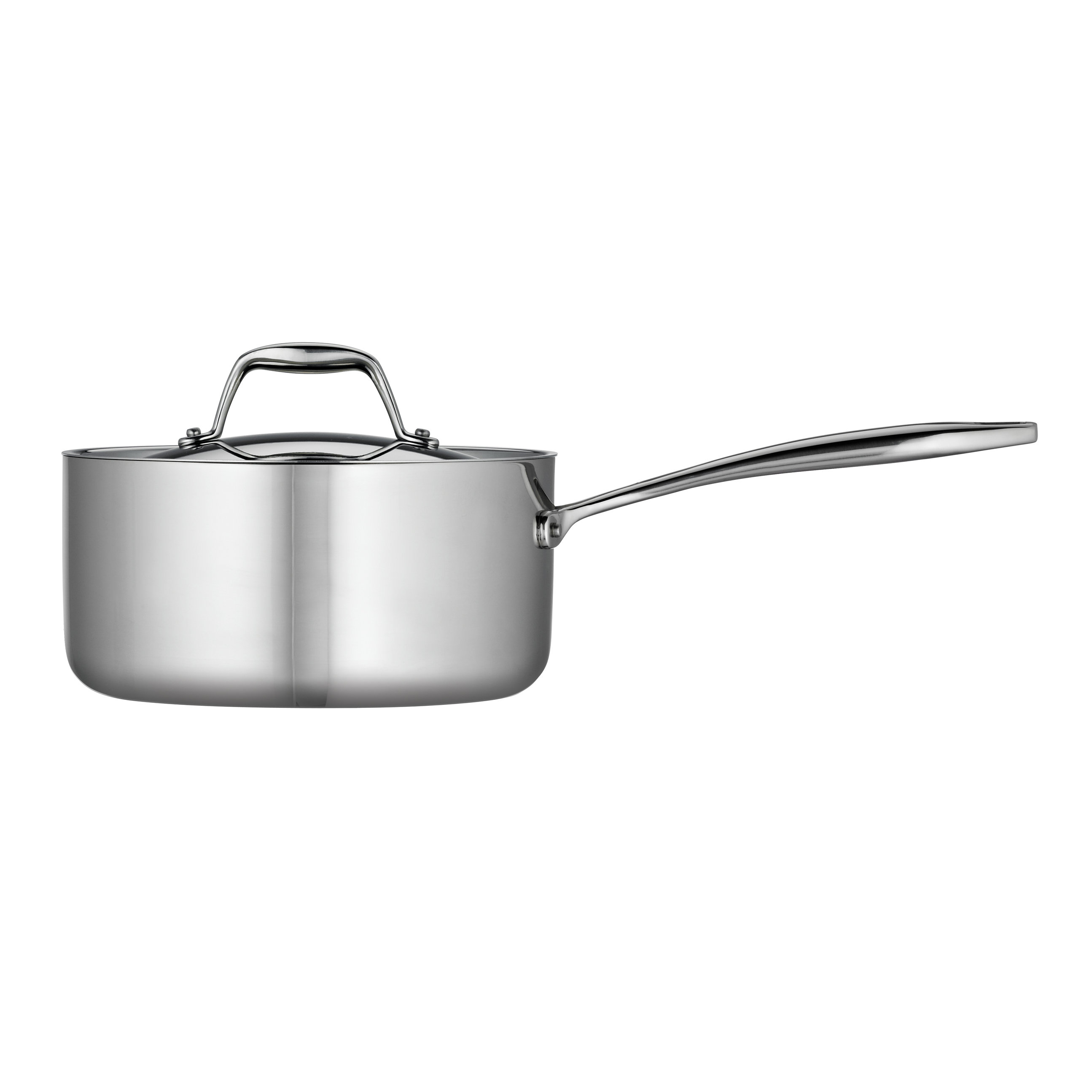 Tramontina 65180026 Brava Set of 4 3 1 Saucepan with Lid Suitable for All Hobs Stainless Steel 18/10 