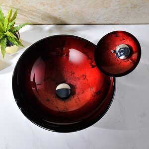 Tone Deco-Glass Circular Vessel Bathroom Sink