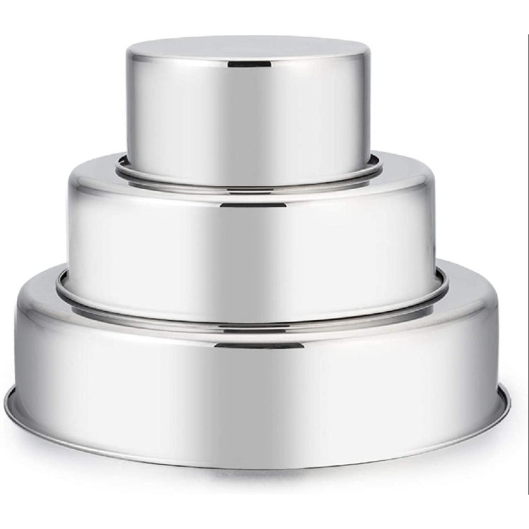 Zhongshanginter 3 - Piece Round Non-Stick Stainless Steel Classic Cake Pan  Set