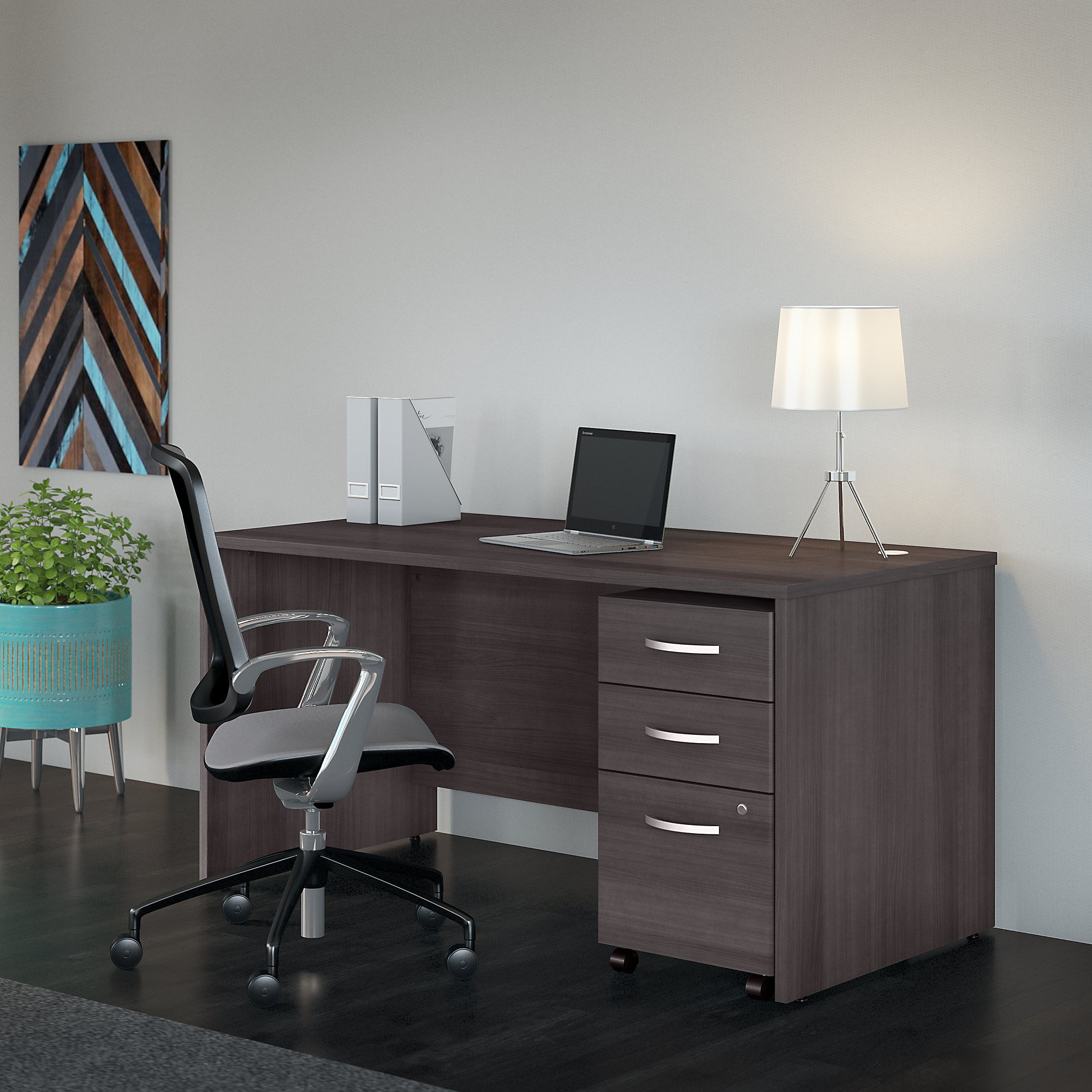Studio C Computer Desk With Filing Cabinet