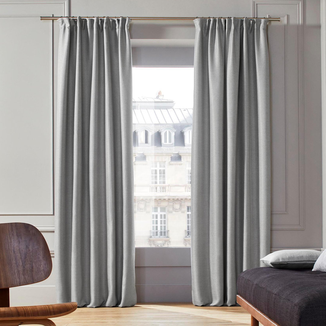 Madura Rideau À Ruban Fronceur Coconut Gris Perle - 