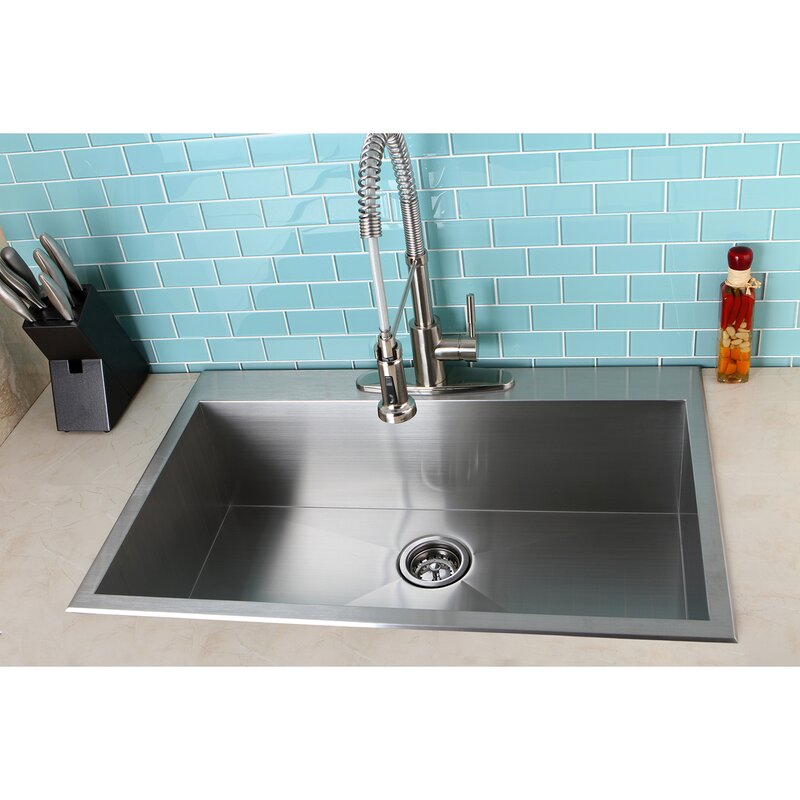 Uptowne 33 L X 22 W Self Rimming Single Bowl Kitchen Sink