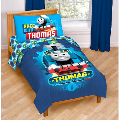Thomas And Friends Race Friends 4 Piece Toddler Bedding Set
