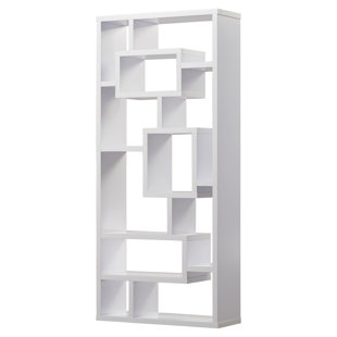 Modern Contemporary White Gloss Bookcase Allmodern Quickview Red Cocoa White