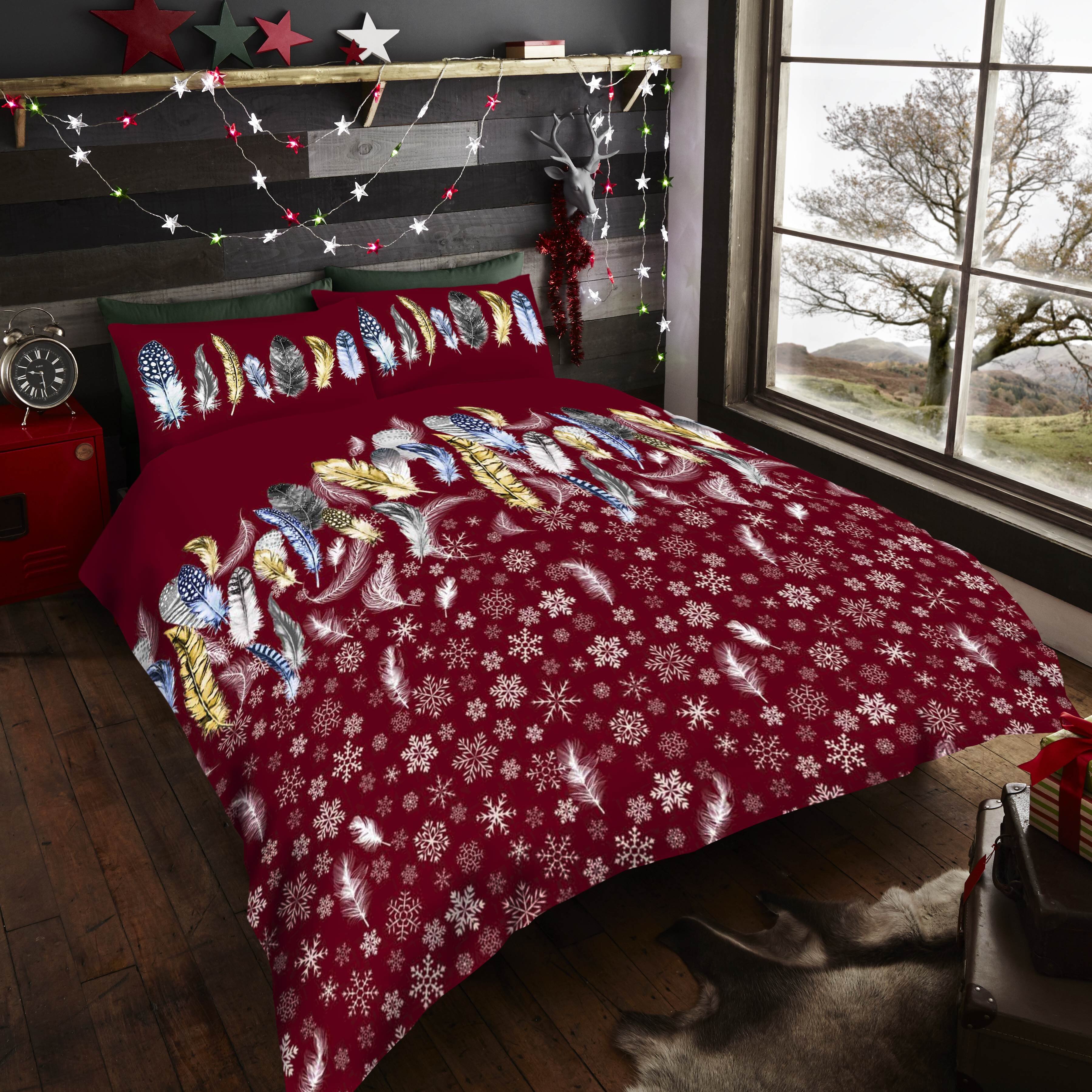 zinnia duvet cover set christmas