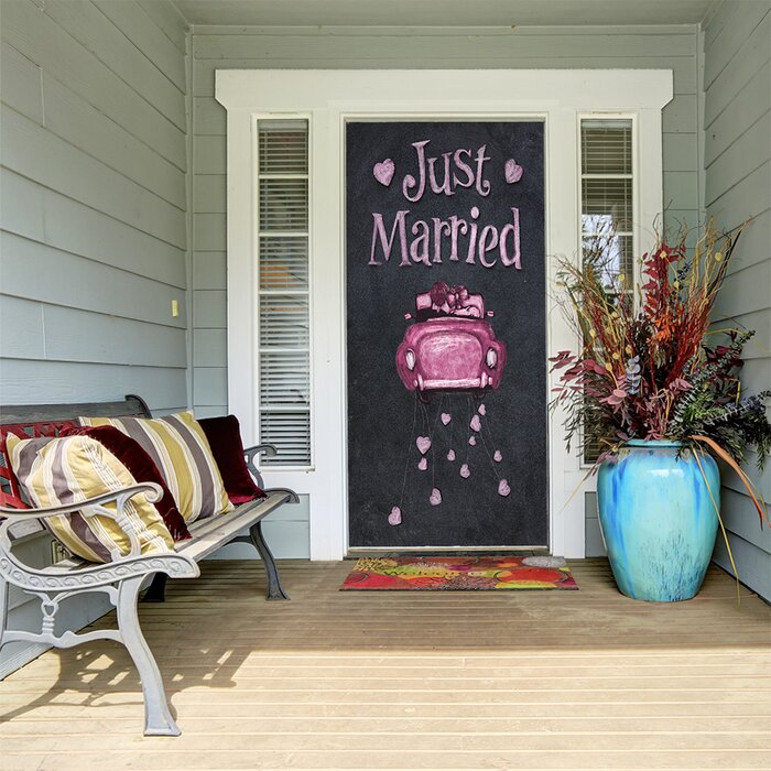 Doorfoto Just Married In Chalk Door Cover Wayfair